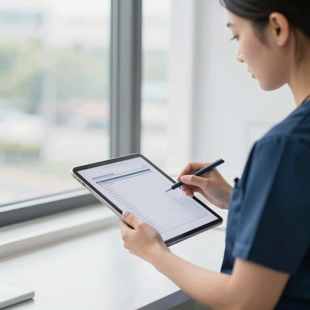 Pro Claim RCM certified coder reviewing claims on a tablet